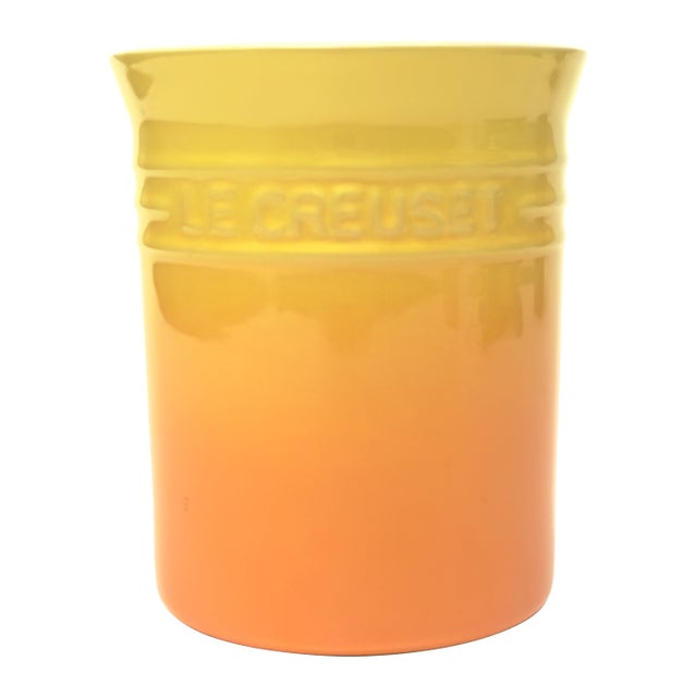 Le Creuset Citrus Small Utensil Crock - Discontinued Color For Sale