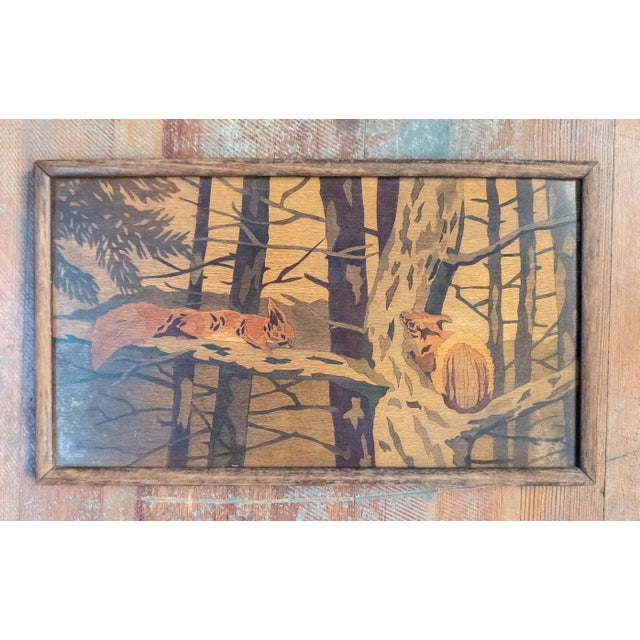 We are selling this interesting Modernist style watercolor on wood panel painting. This piece is probably central European...