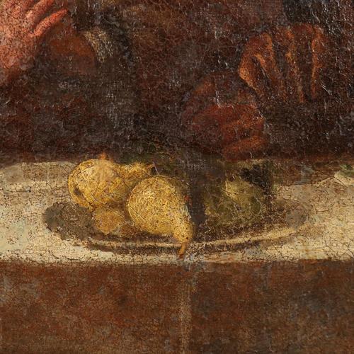Italian Artist, The Holy Family, Oil on Canvas, 1600s For Sale - Image 6 of 15