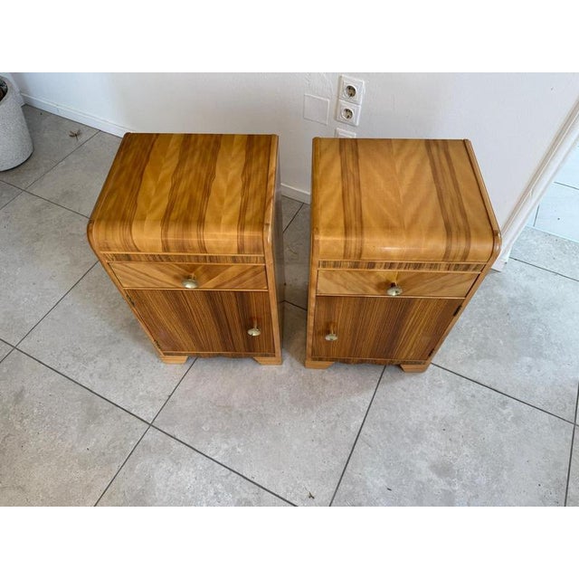 Art Deco Style Bedside Cabinets, 1930s, Set of 2 For Sale - Image 10 of 11