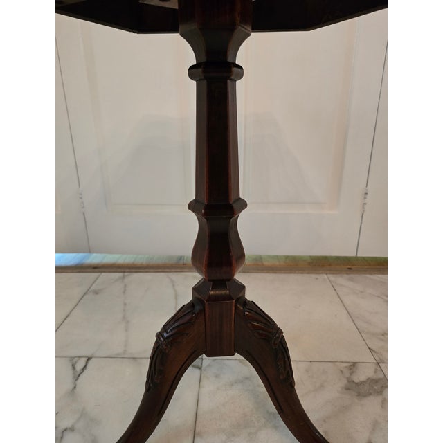 Vintage Mid Century Era Greek Key 22k Embossed Table For Sale - Image 10 of 10