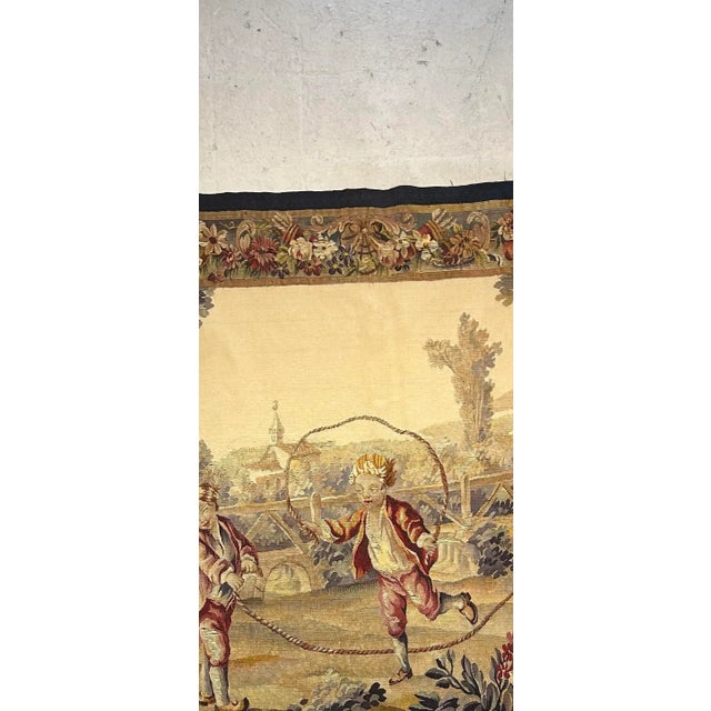 Mid 19th Century 19th Century French Aubusson Tapestry For Sale - Image 5 of 11