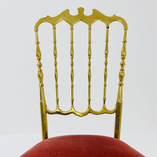 Mid-Century Brass Chiavari Side Chair, Italy, 1980s For Sale - Image 6 of 11