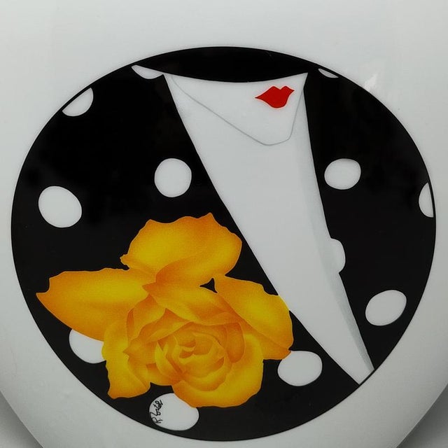 Vintage French Porcelain Vase by R. Ortol for Limoges, 1970s For Sale - Image 6 of 10