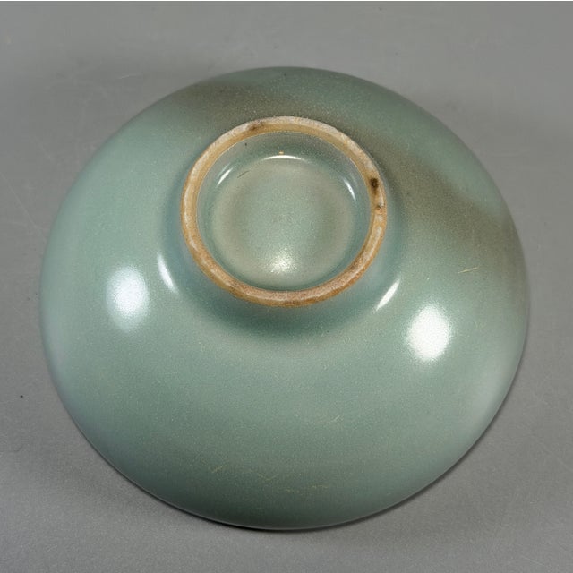 Ceramic China Vintage Longquan Celadon Bowl With Fine Glaze Rim For Sale - Image 7 of 7