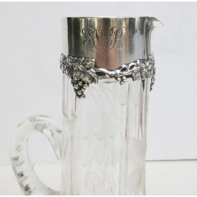 1900 - 1909 Antique Claret Sherry Brandy Pitcher Circa 1905 For Sale - Image 5 of 10