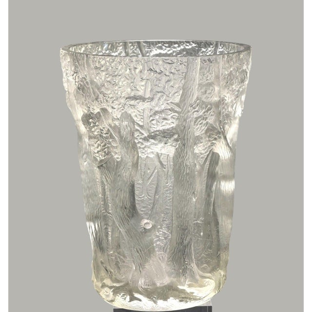 Josef Inwald Barolac Dans La Forêt 1930s Art Deco Forest Glass Vase 10" For Sale In Dallas - Image 6 of 10