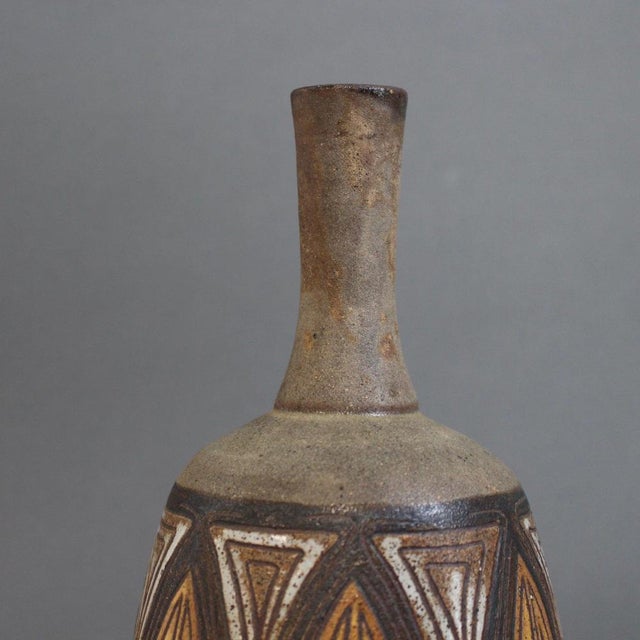 Vintage French Ceramic Flower Vase by Alexandre Kostanda, 1960s For Sale - Image 11 of 14