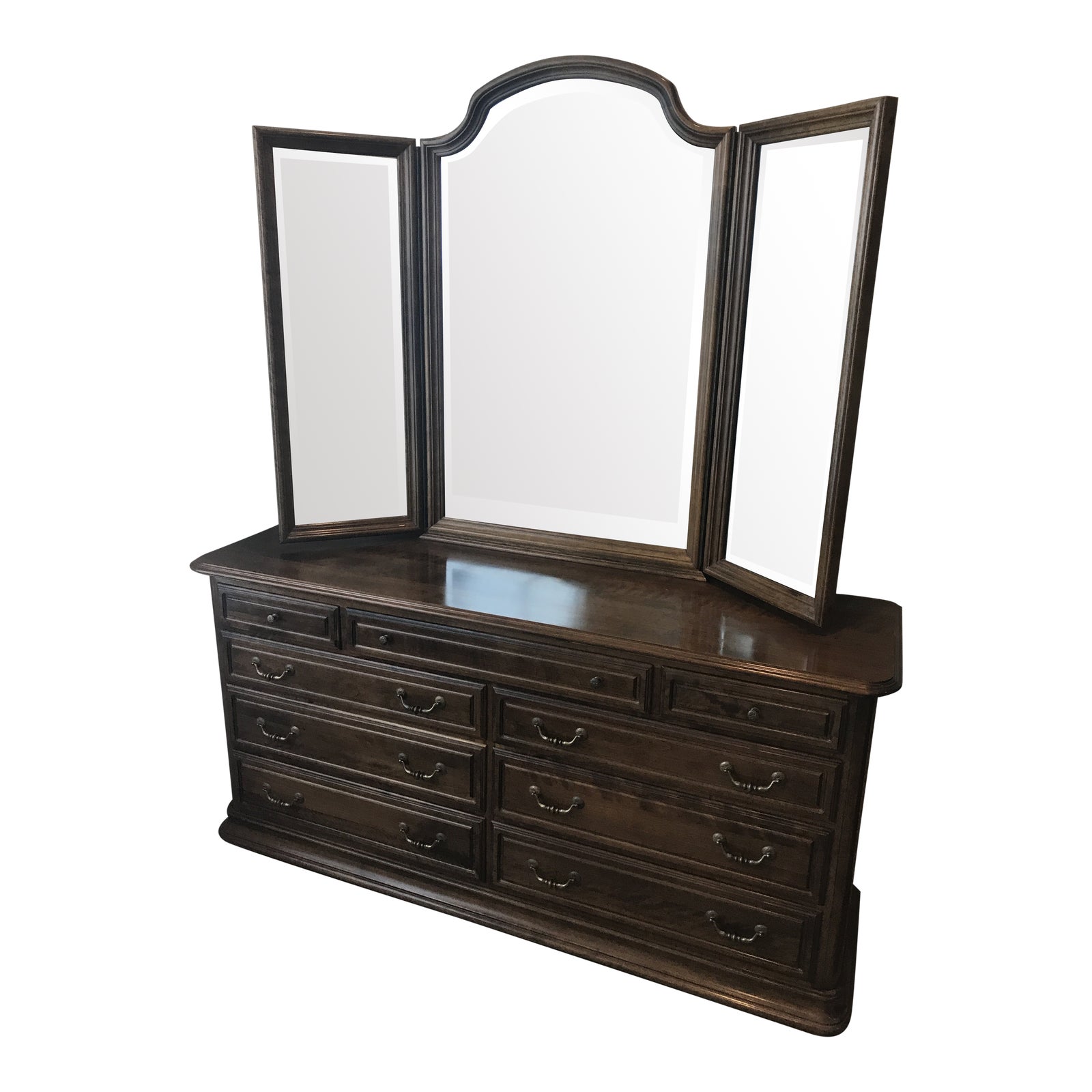 Ethan Allen Classic Manor Dresser and Mirror Chairish