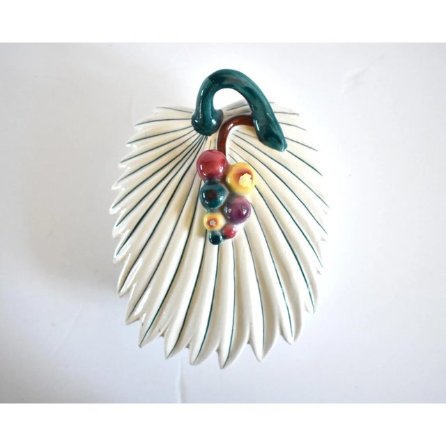 Italian Ceramic Trinket Box With Palm Frond For Sale - Image 4 of 10