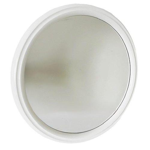 Vintage mid-century retro round Space Age wall mirror in white plastic from the 1970s. This retro mirror is in good...