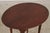 1980s Eldred Wheeler Oval Cherry Occasional Walnut Accent Table For Sale - Image 5 of 14
