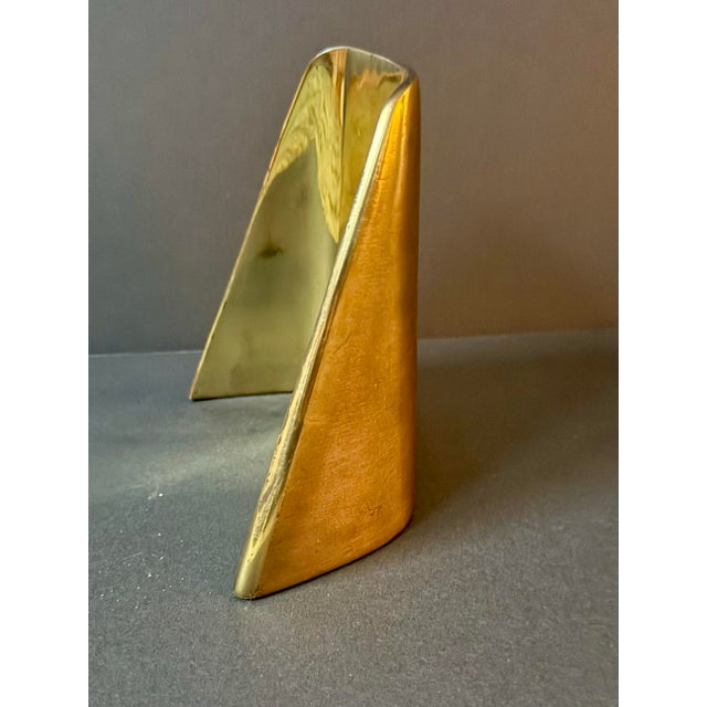 Metal Ben Seibel 1950’s Shovel Bookends Brass Plated Mid-Century Swank For Sale - Image 7 of 12