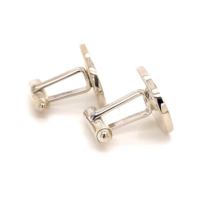 Contemporary 1990s Tiffany & Co. Estate Cufflinks Sterling Silver 925, 2 Pieces For Sale - Image 3 of 12