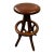 1960s Vintage Nautical Style Leather & Wood Swivel Barstool For Sale