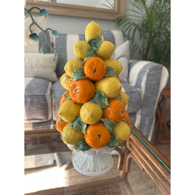 Vintage Italian Lemon Orange Basket For Sale In West Palm - Image 6 of 6