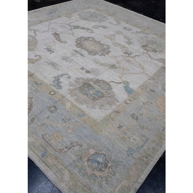 Square Turkish Oushak Rug 10' x 10'4" For Sale - Image 4 of 8