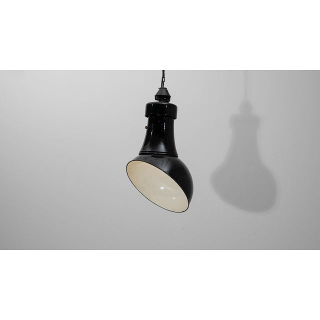 1930s Czech Metal Industrial Angular Pendant Lamp For Sale - Image 10 of 18