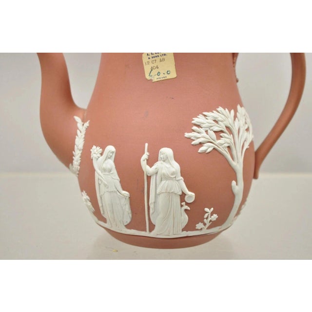 Victorian Early 20th Century Wedgwood Terracotta Jasperware Miniature Tea Set Demitasse Cup & Saucer 14 PCS For Sale - Image 3 of 12