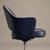 1970s Saarinen Executive Arm Chair in Ink Blue Leather on Stainless Steel Base by Knoll For Sale - Image 5 of 9