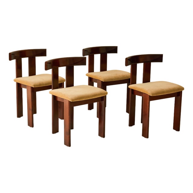 Luigi Vaghi Dining Chairs by Former, Set of 4, 1970s For Sale