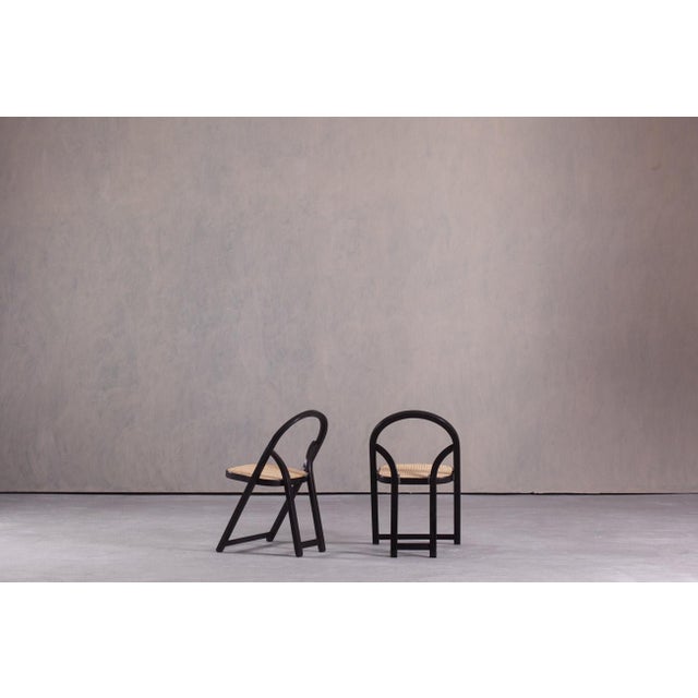 Mid-Century Modern Arca Folding Chairs by Gigi Sabadin for Crassevig, Italy, 1970s, Set of 2 For Sale - Image 4 of 10