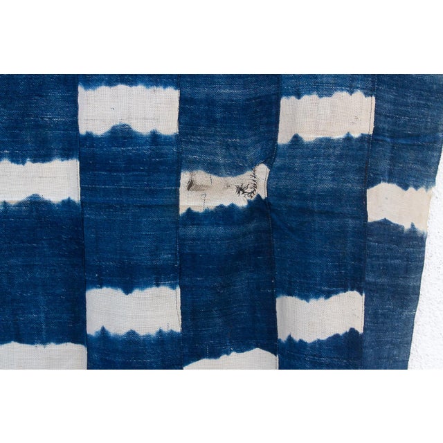 African Caravan Trail Indigo Mud Cloth Throw For Sale - Image 3 of 9