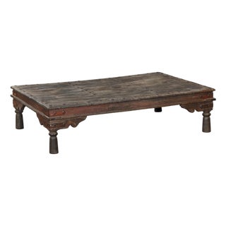 Antique Indian Teakwood Low Table For Sale