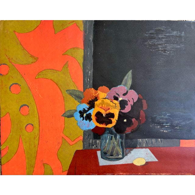 Rare original 1968 French exhibition poster for Roger Chapelain-Midy (1904-1992) at the Palais de la Méditerranée in Nice,...