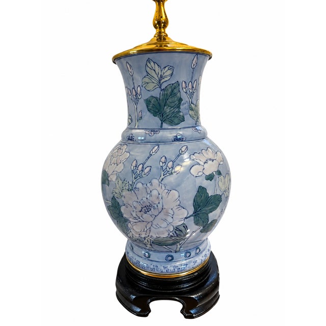 Vintage Porcelain Chinoiserie Table Lamps Set of 2 For Sale - Image 4 of 7