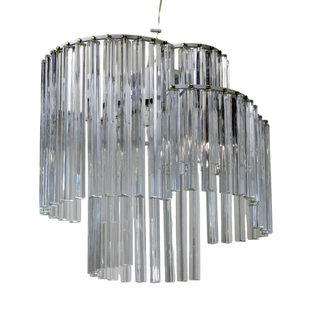 Murano Trilobo Glass Pendant from Venini, 1960s For Sale