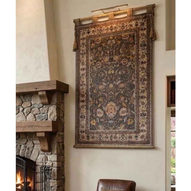 This is a very unique Persian Style print placed on wood with elegant accents. It measured 77” tall by 48” wide and is...