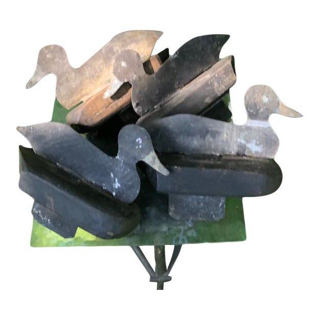 Early Antique Wood and Metal Duck Decoys Chairish