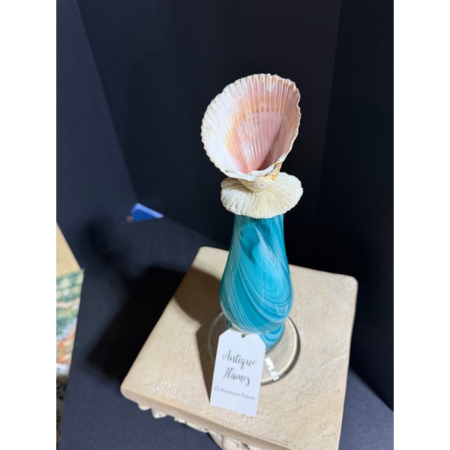 2020s Celestial Meets the Sea Mid-Century Slag Glass Decor-Coastal Art Sculpture For Sale - Image 5 of 8