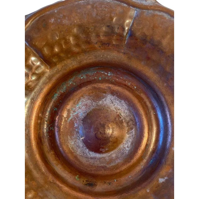 1940s Arts & Crafts-Style Copper Detailed Plate For Sale In Los Angeles - Image 6 of 7
