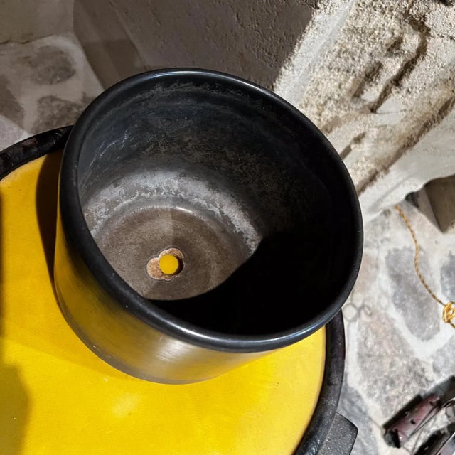 Black 1960s Black Ceramic Planter Gainey Architectural Modern Pottery Calif For Sale - Image 8 of 10