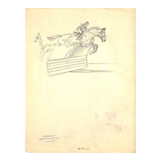 Original 1944 Pencil Drawing From Hi, Guy! The Cinderella Horse by Paul Brown 7 For Sale