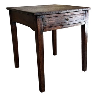 19th Century French Oak Planked Side Table For Sale