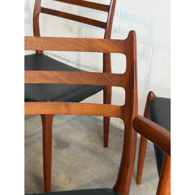 Jl Moller Model 78 and 62 Walnut Dining Chairs Set of 6 Denmark Mid-Century Modern 1960s For Sale - Image 10 of 14