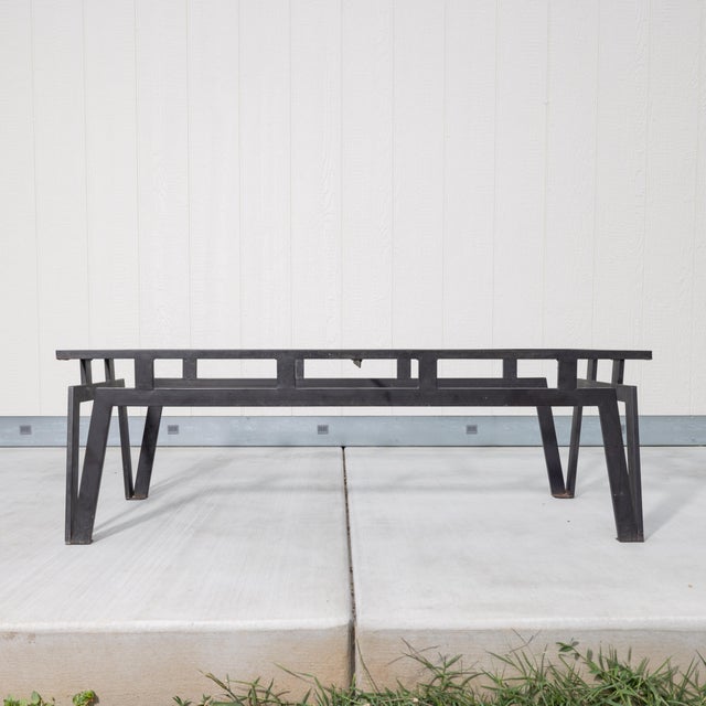 Pacific Iron 1950s Walter Lamb for Pacific Iron Architectural Coffee Table Frame, Attributed For Sale - Image 4 of 10