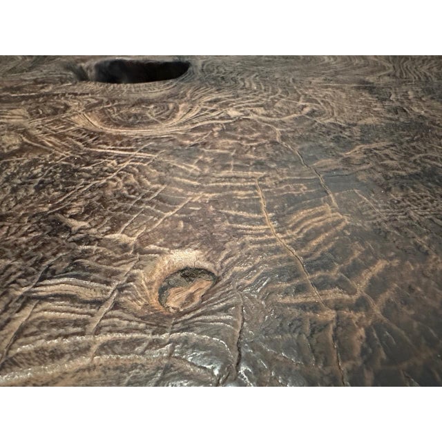 Andrianna Shamaris Organic Lightly Charred Teak Wood Coffee Table For Sale In New York - Image 6 of 6