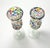 Mexican 1990s Vintage Pair of Rainbow Graniti Confetti Mexican Handblown Champagne Glasses - a Pair For Sale - Image 3 of 6