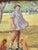Lo Presti, Children with Chickens, 1920s, Oil Painting on Canvas, Framed For Sale - Image 8 of 15