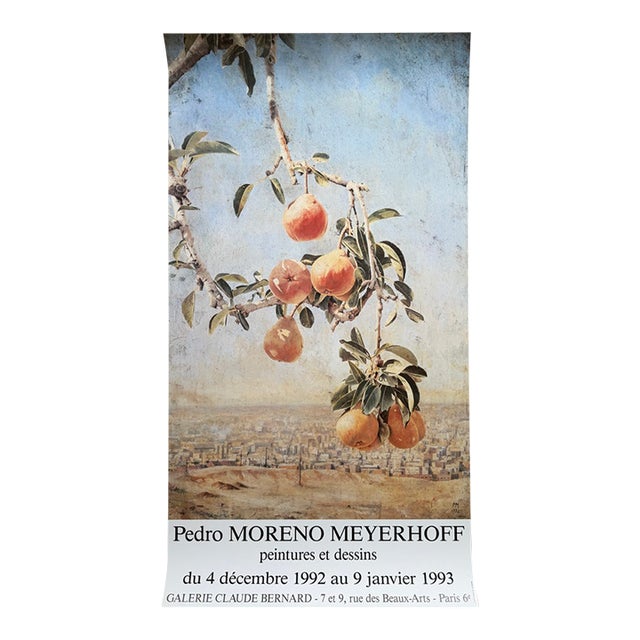 Pedro Moreno Meyerhoff, Peintures Et Dessins, 1992, Exhibition Poster, Printed in France For Sale