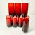 1940s Vintage Art Deco Boho Chic Hollywood Regency Ruby Red Tumbler Glasses - Set of 8 For Sale - Image 6 of 9