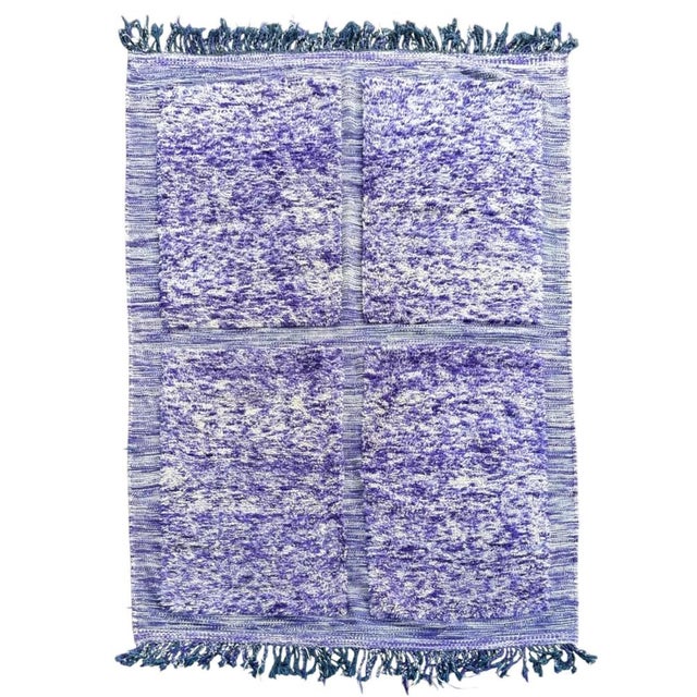 Modern Bright Purple Moroccan Rug, 1990s For Sale - Image 9 of 9