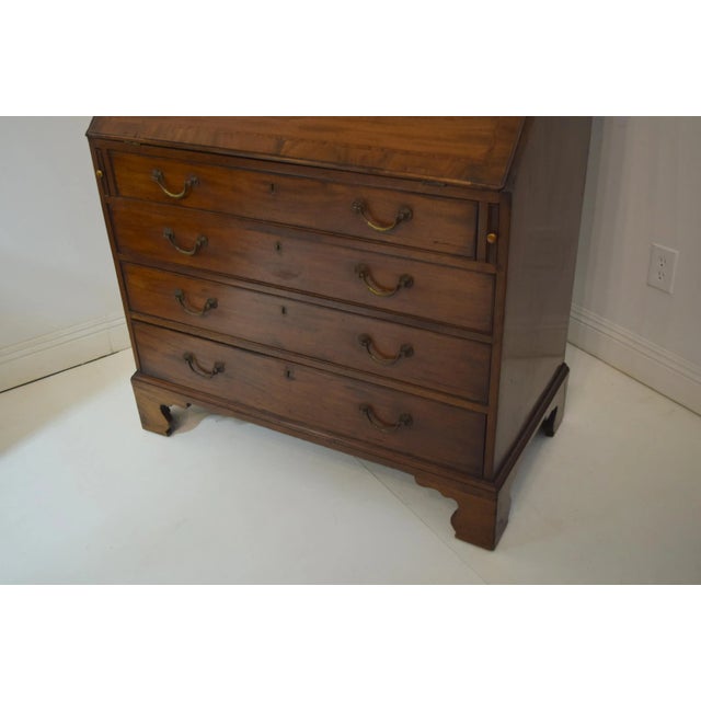 English Georgian Mahogany Secretary Desk--Circa 1780-1830 For Sale - Image 4 of 12