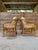 Henry Link Vintage Coastal Organic Modern Pencil Rattan Lounge Chairs – Pair For Sale - Image 4 of 12