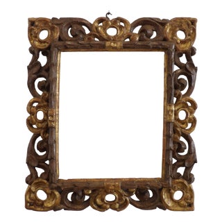 Gilded and Bronzed Wooden Frame, Central Italy, 1600s For Sale