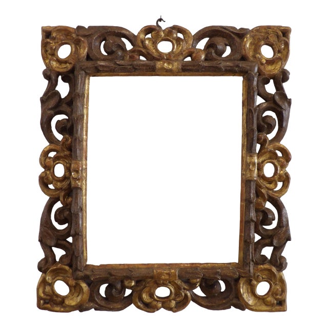 Gilded and Bronzed Wooden Frame, Central Italy, 1600s For Sale